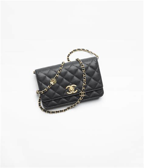 chanel wallet on chain grained calfskin &|Wallet on chain .